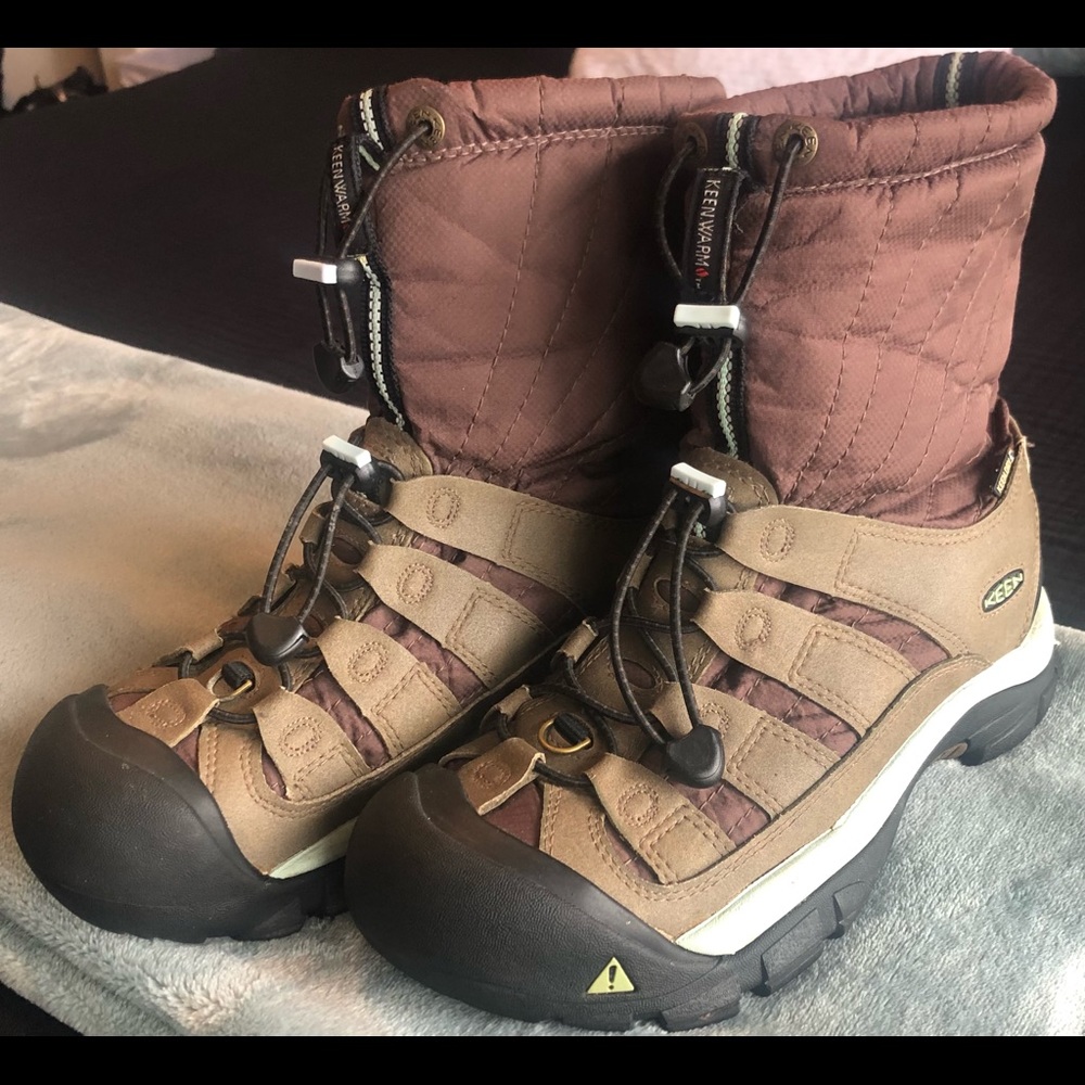 Keen Womens 7.5 Winterport Waterproof Leather Quilt Insulated All Season Boot LN